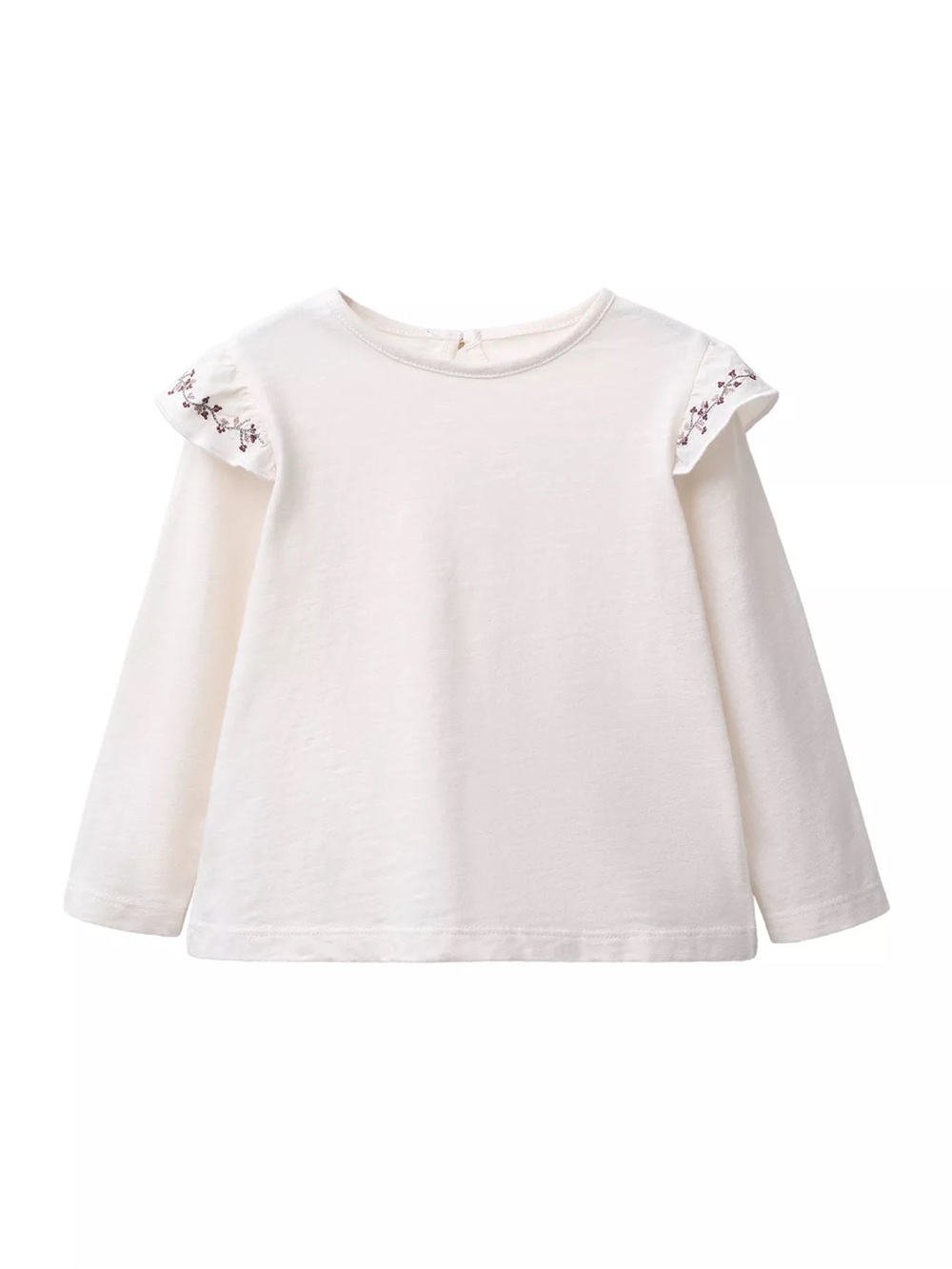Zara baby girl embroidered floral ruffle shirt